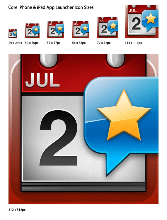 Apple iPhone & iPad App Icon Sizes