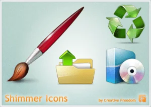Icons from our free shimmer set