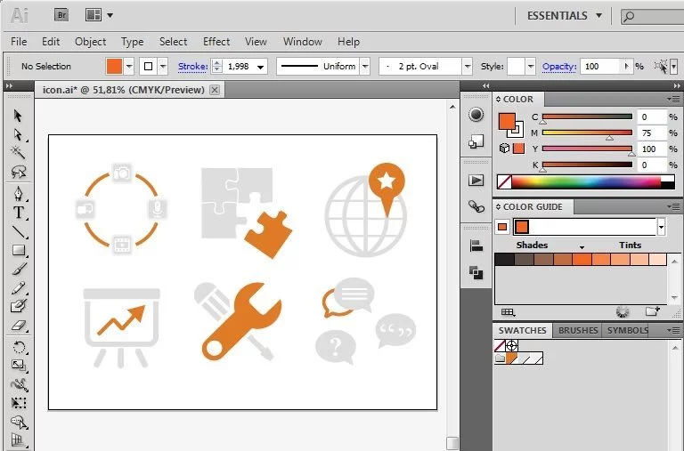 Icon Designer Tutorial How to Recolor Icons in Illustrator