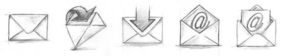 Email Icon Sketches