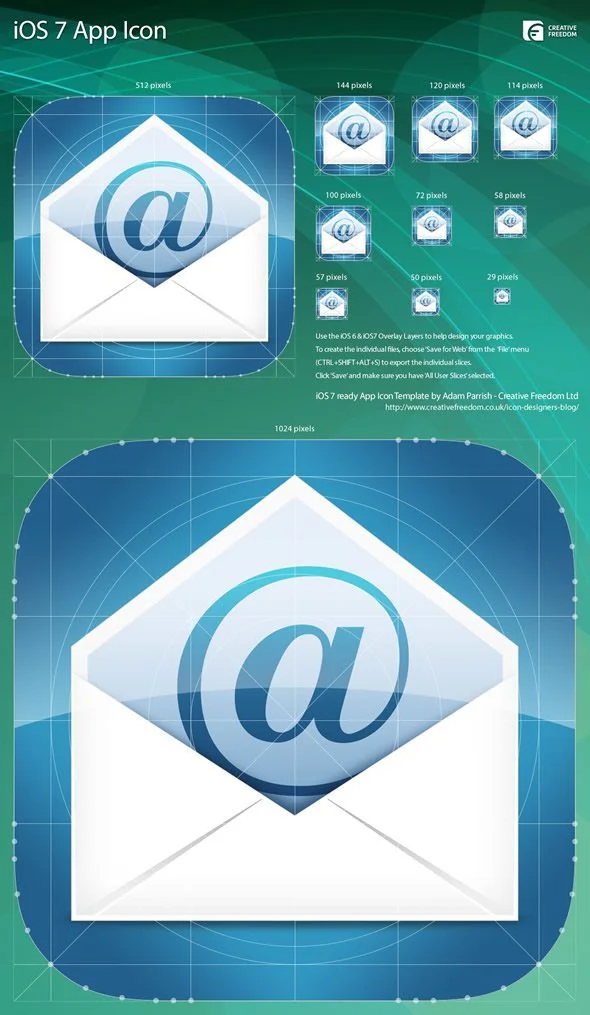 iOS 7 Icon Size Template