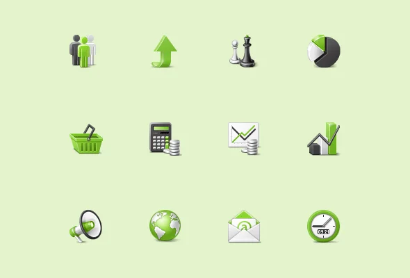 Financial Custom Icons for Web Software