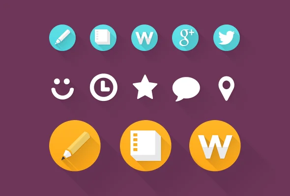 Flat Web Custom Icons