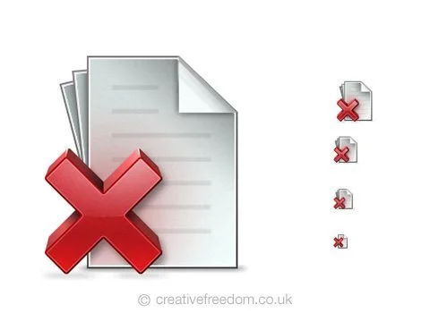 Free Delete Document Icon