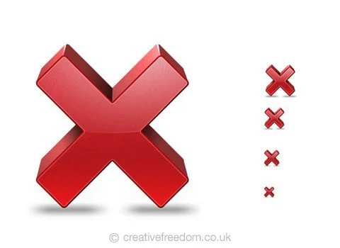 Free Delete Icon, could be used to represent a Close, Remove or Stop Icon.