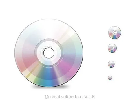 Free Disc Icon, could be used to represent a Music, Software, CD, DVD or Blu-Ray icon.