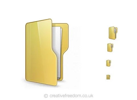 Free Folder Icon, could be used to represent Open Folder, or Project icon.
