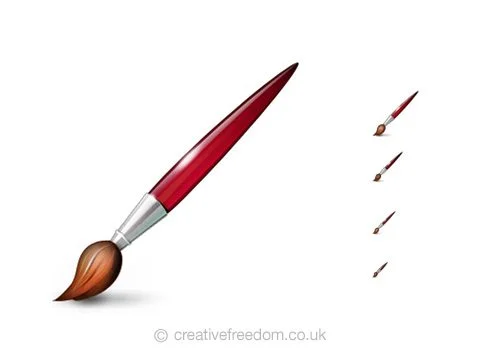 Free Paintbrush Icon, could be used to represent a Draw, Art or Design icon.
