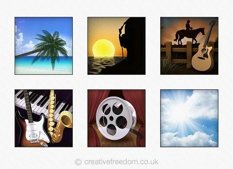 3D Music Icons