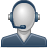 Download this Person With Headset toolbar icon in multiple formats for your software project