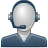 Download this Person With Headset toolbar icon in multiple formats for your software project