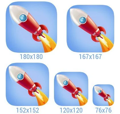 iOS 9 icon sizes