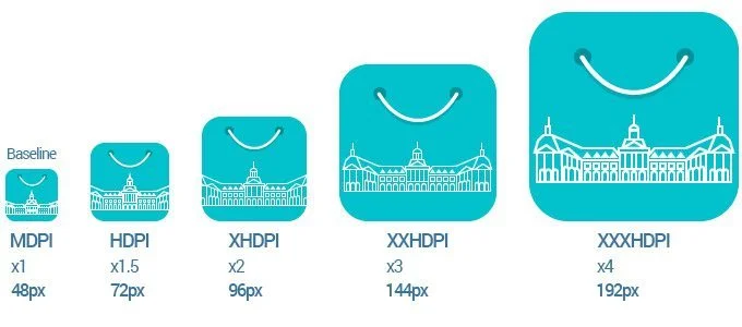 Android 6 marshmallow icon sizes