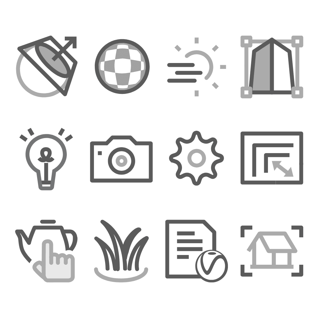 Icon Porfolio Project for V-Ray 3D Rendering Software