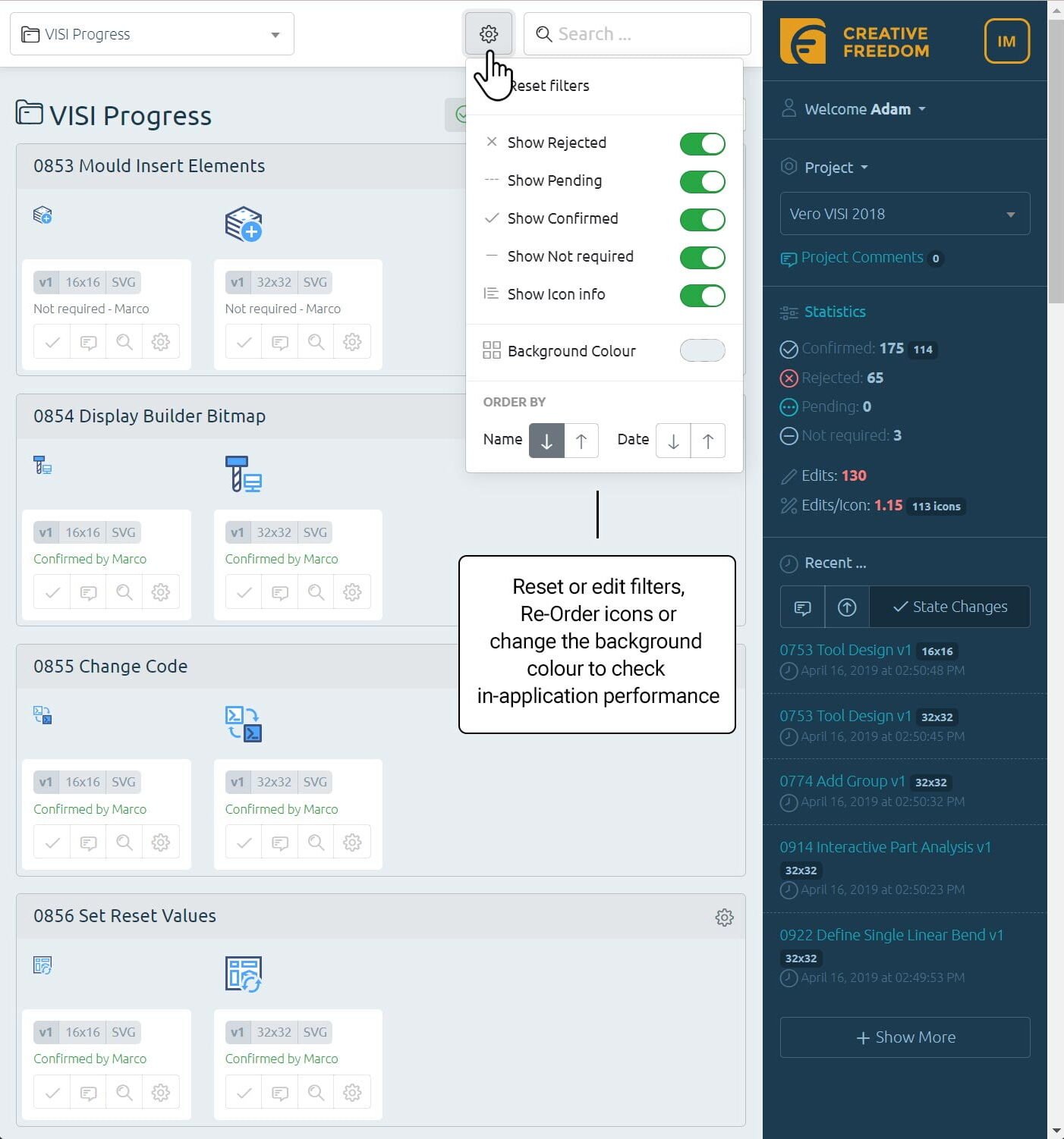 Icon Manager - Icon Design Project Management Software