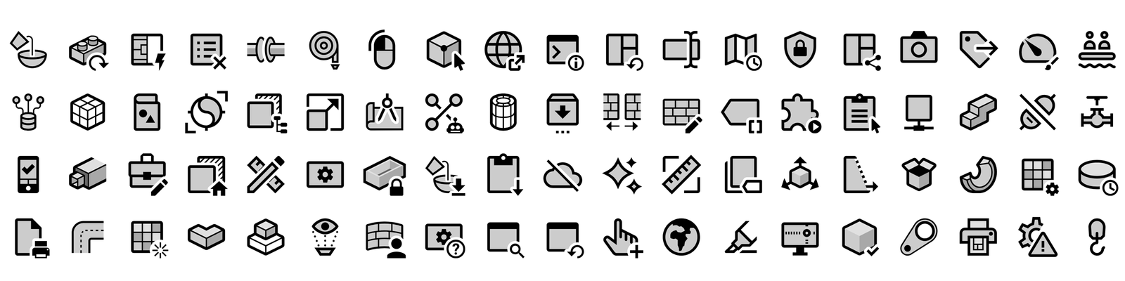 Engineering Icon System for complex software UI for Aveva