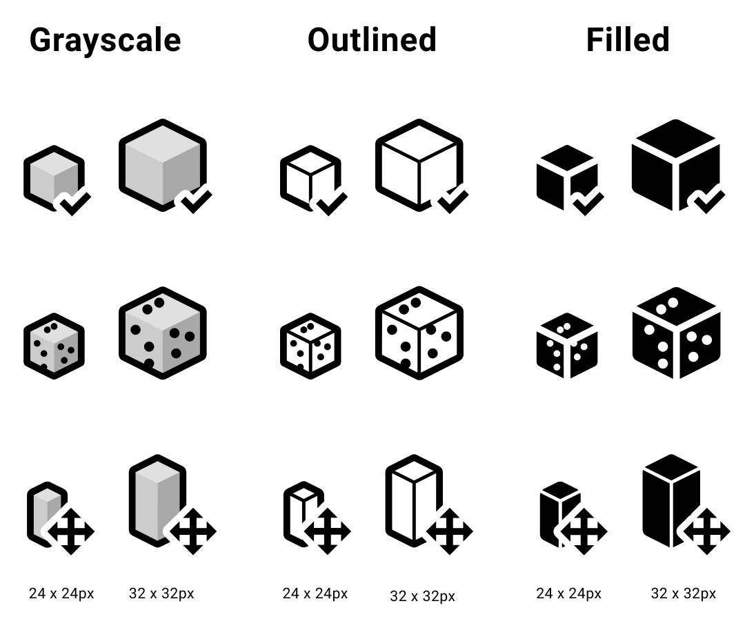 Icon style themes within a complex software UI for Aveva