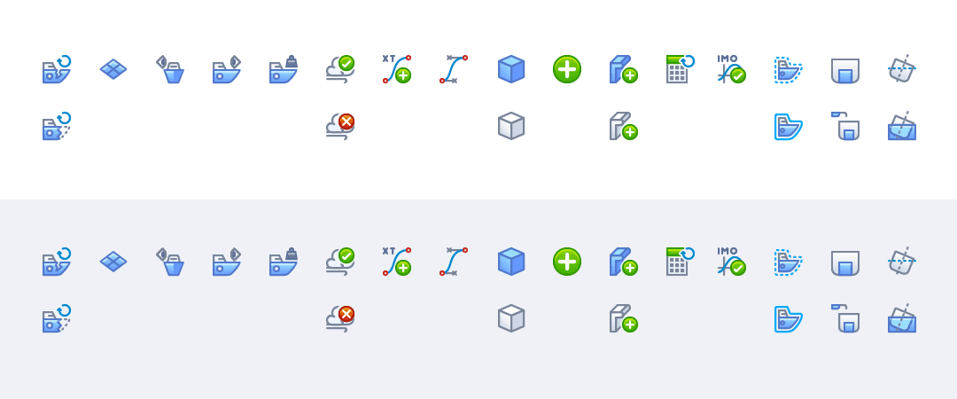 QinetiQ Paramarine Icons for CAD Software early concepts
