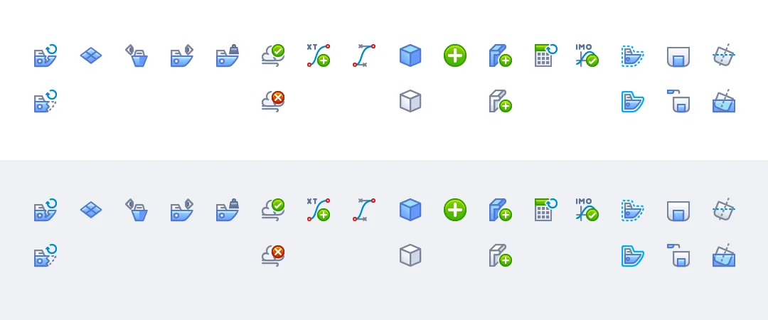 QinetiQ Paramarine Icons for CAD Software early concepts