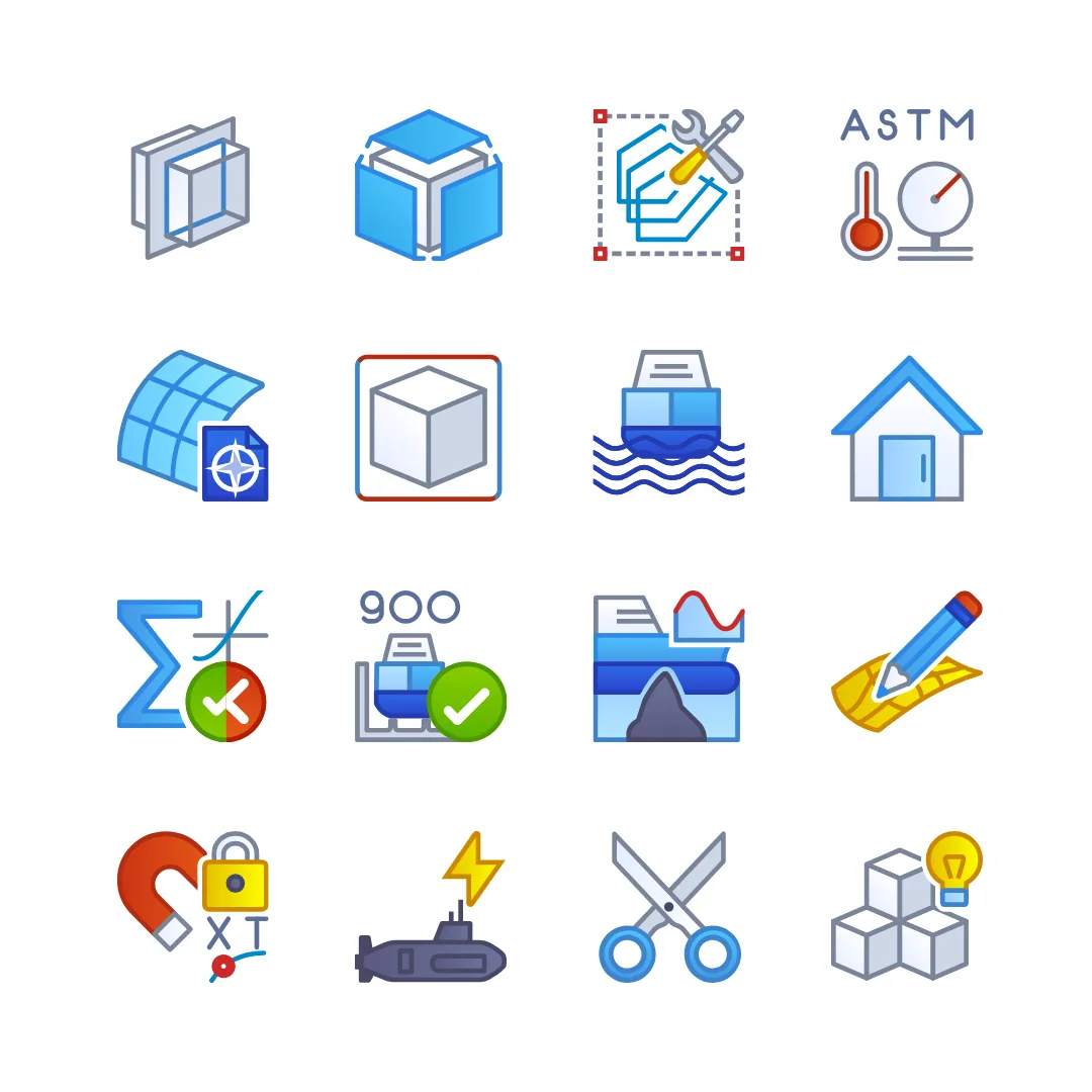 Bespoke Icons for CAD Software - Paramarine by QinetiQ