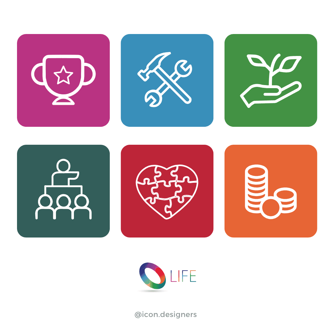 Custom education icons for Life Education Trust