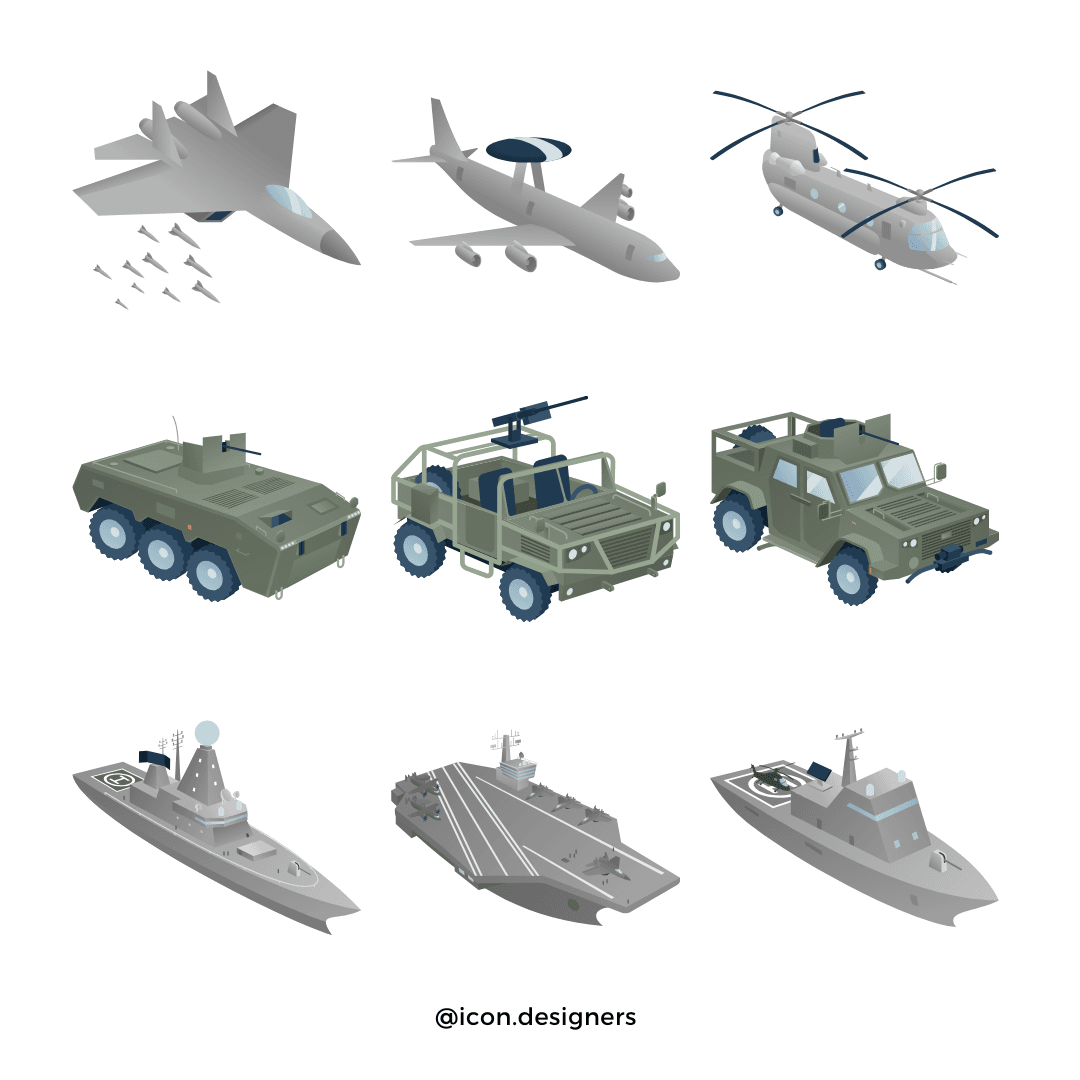 Military Icon Design for Tactical Software UI