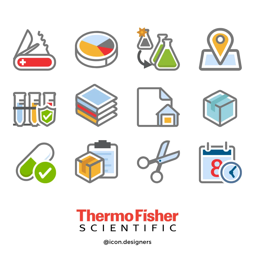 Pharmaceutical Icons for Thermo Fisher Scientific UI