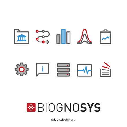 Biognosys UI Icon Design for Pharma Software
