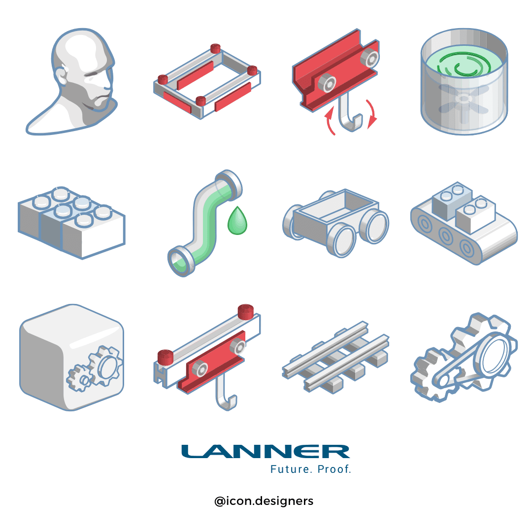 3D SVG Icons for Lanner Simulation Software