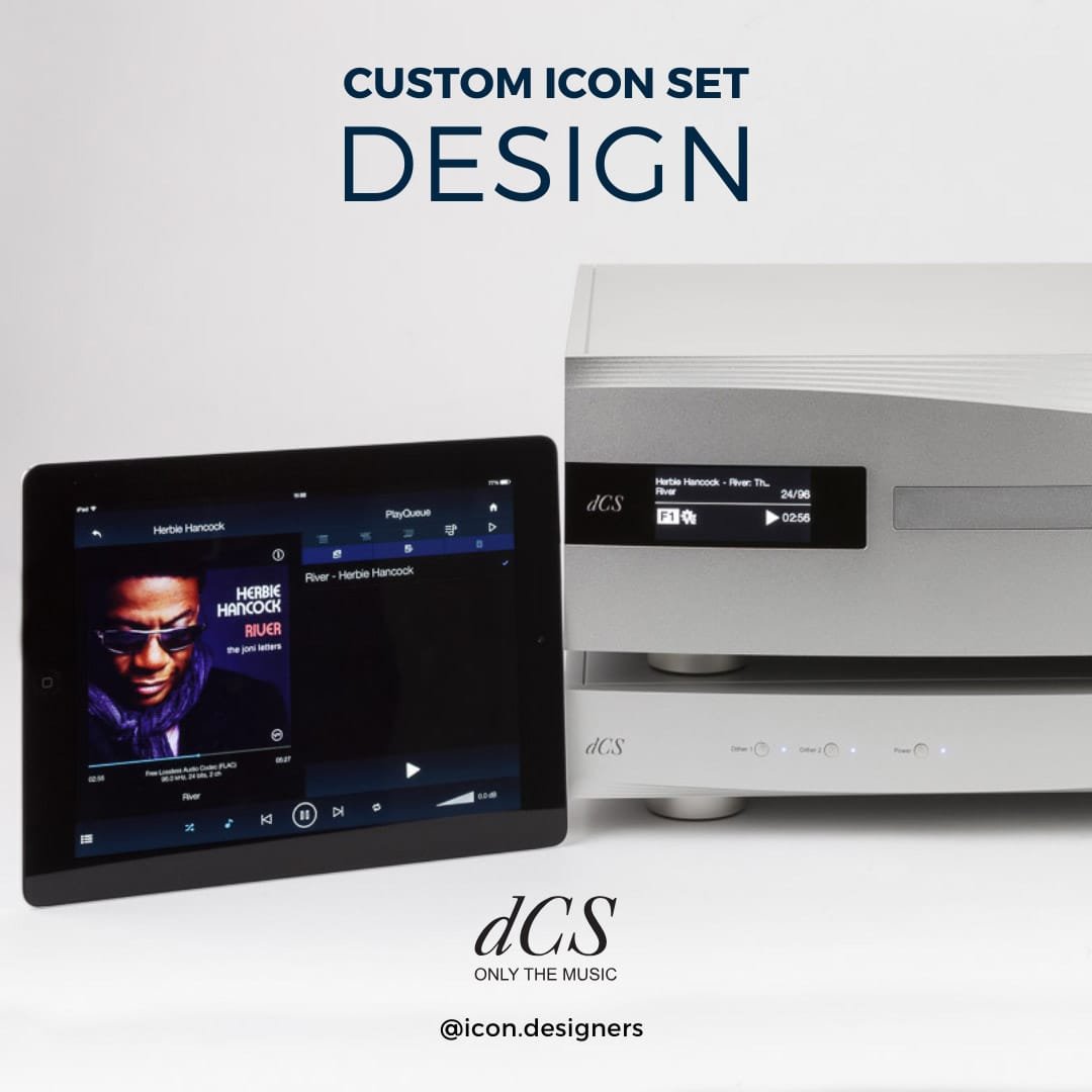 Bespoke Designed Music App UI Icon Set for dCS Audio
