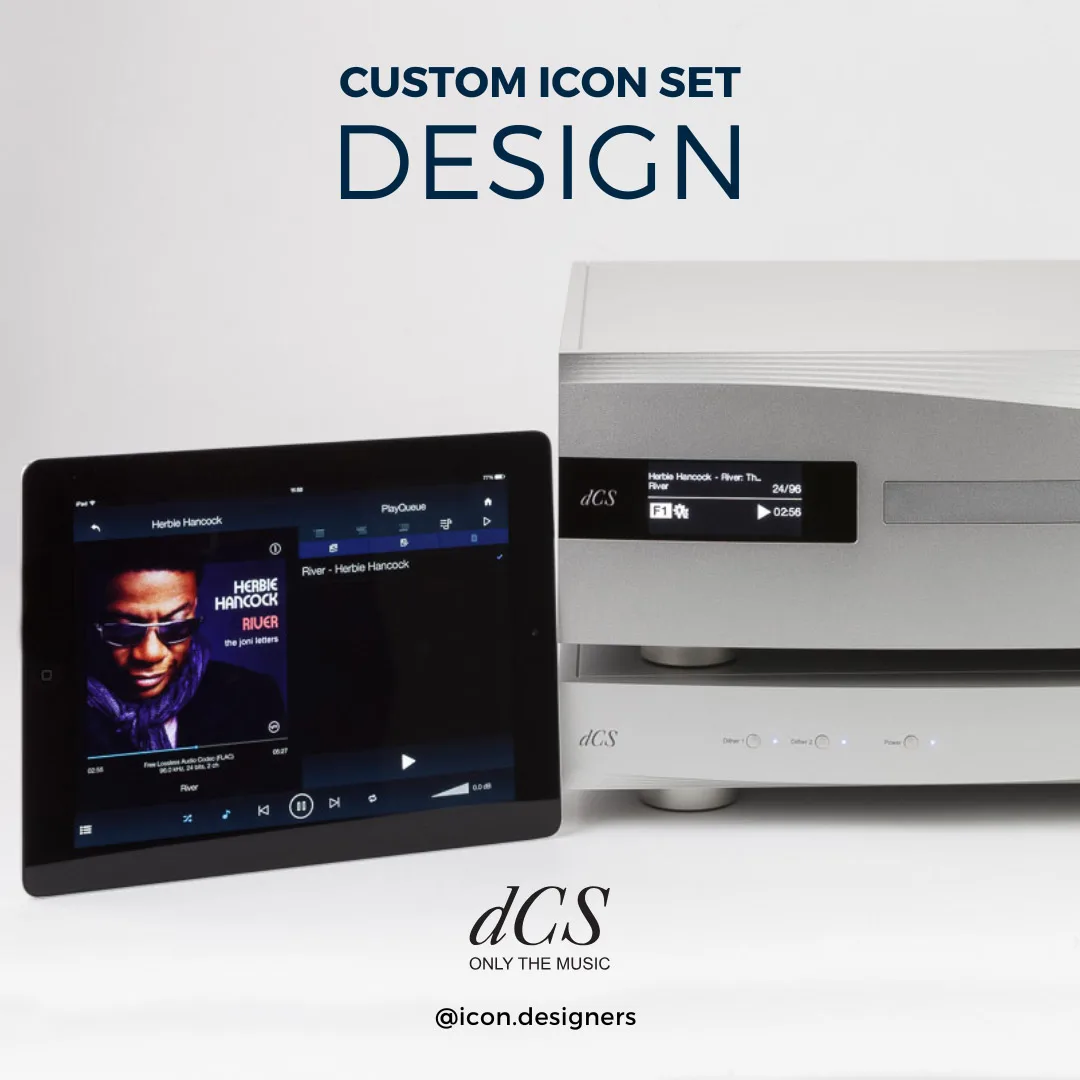 Bespoke Designed Music App UI Icon Set for dCS Audio