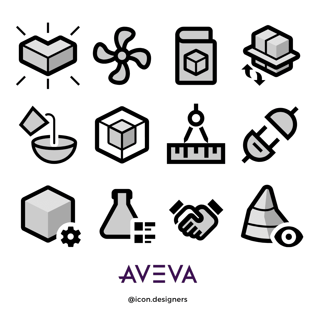 Custom Google Material Icons for Aveva - CAD Software Icons