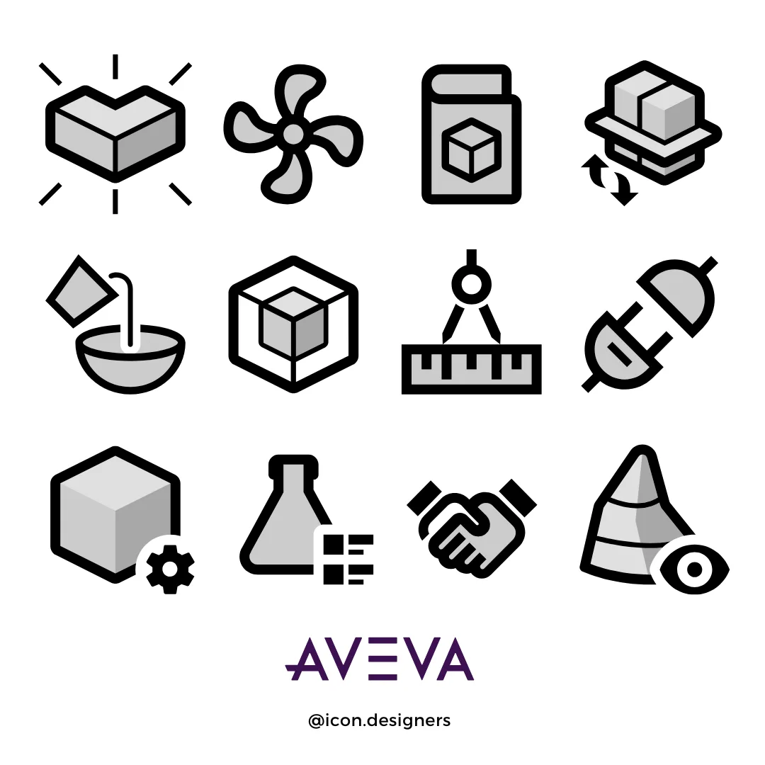 Custom Google Material Icons for Aveva CAD Software