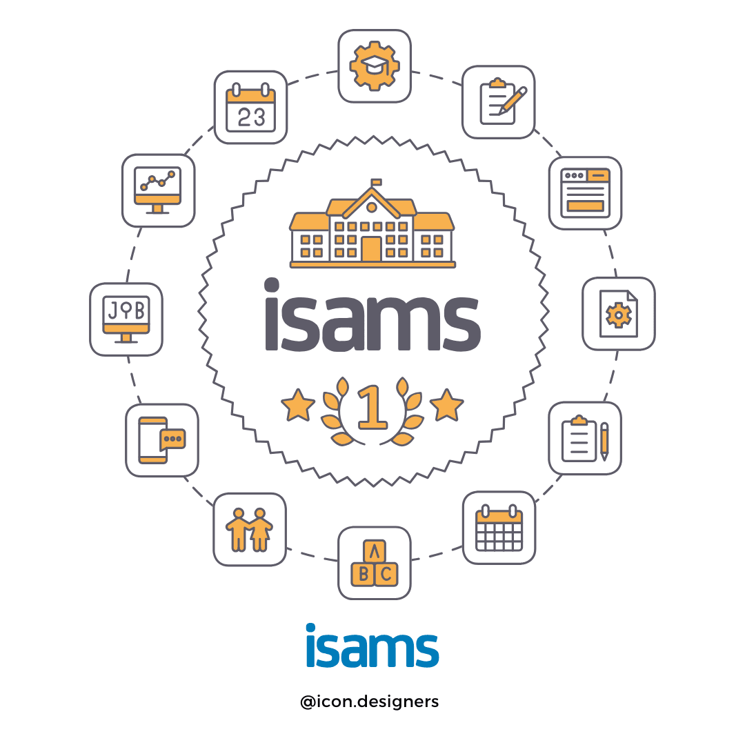 Web icons and illustrations for iSAMS software
