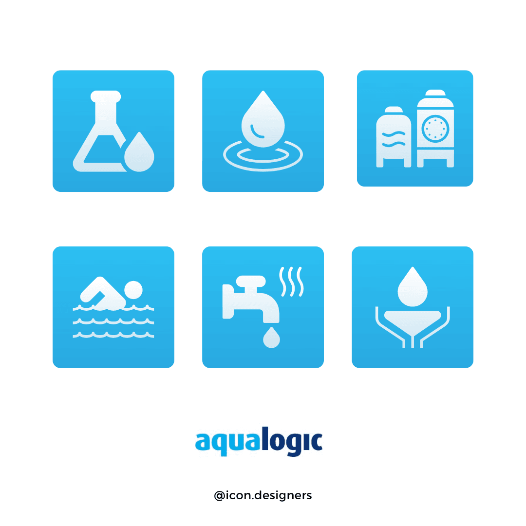 Custom Web Icons for Aqualogic Website