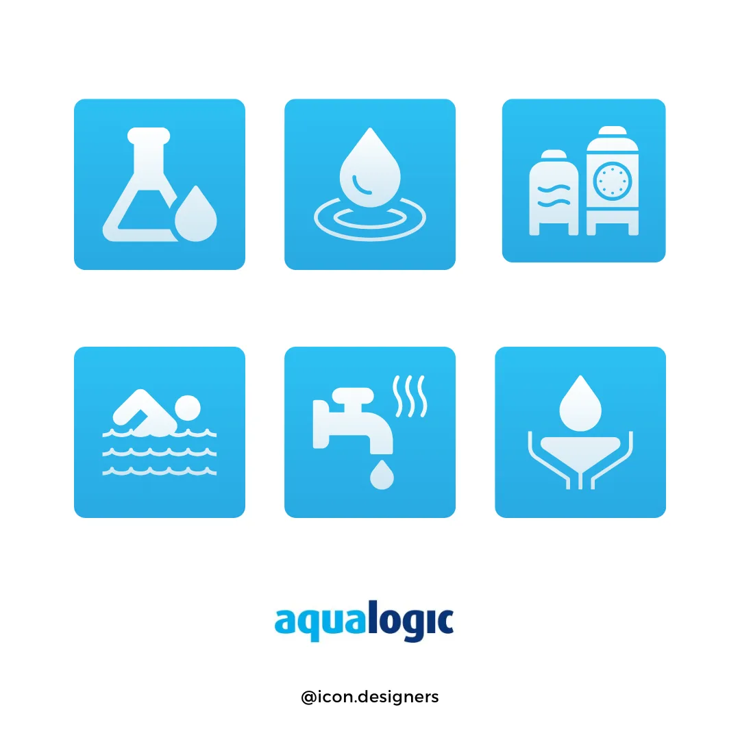 Custom Web Icons for Aqualogic Website