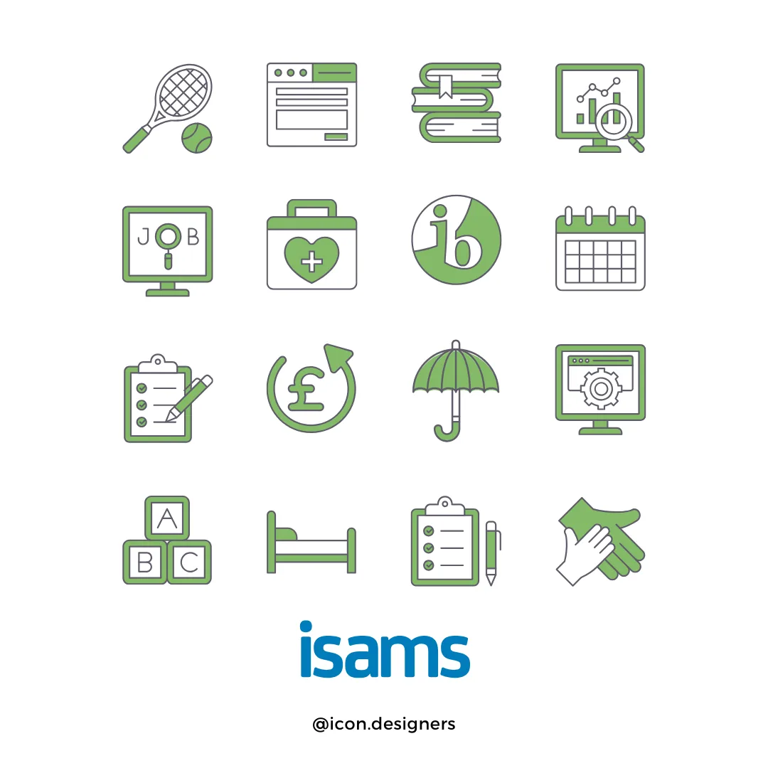 Custom Website UI Icons for iSAMS Website