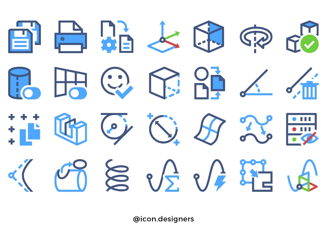 CAD and CEA UI Icons designed and manged using Icon Manager