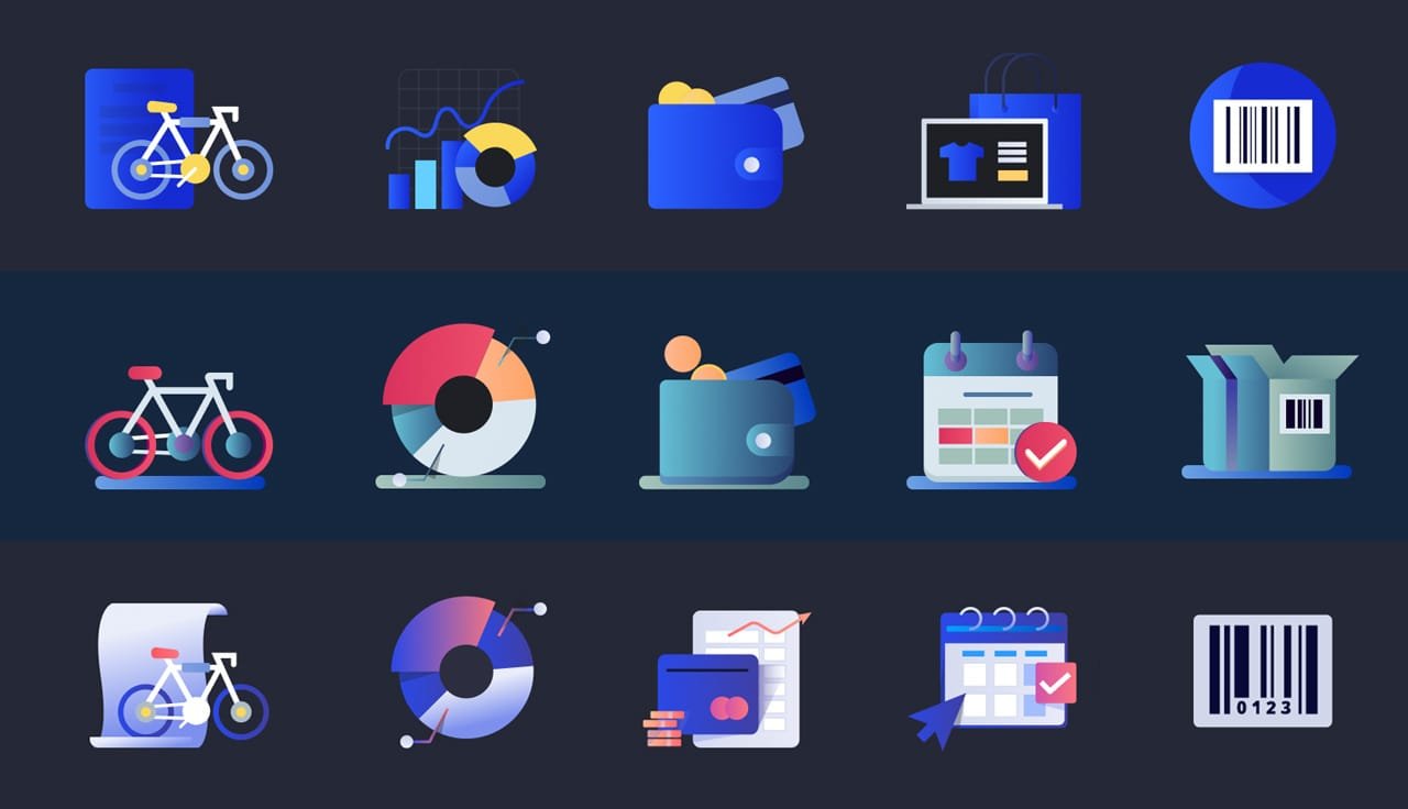 Custom UI icon style concepts for ESP Elite