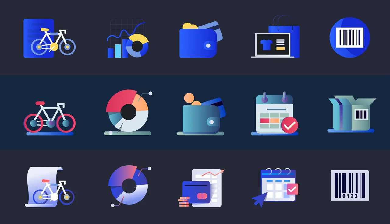 Custom UI icon style concepts for ESP Elite
