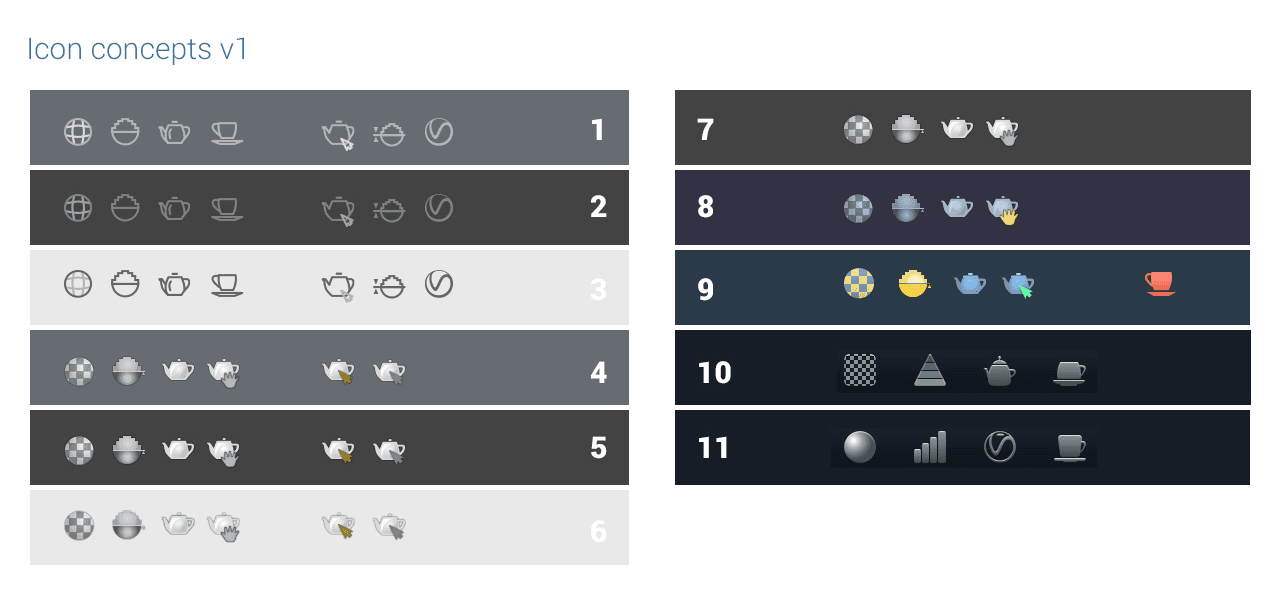 V-ray CAD Icon Style Concepts