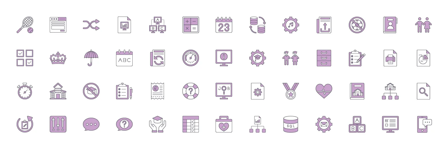 Custom Icons designed to improve UX
