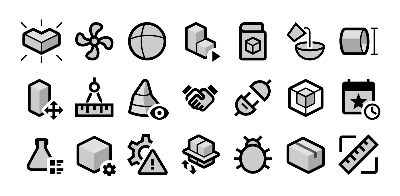 Custom CAD icons for engineering and design software