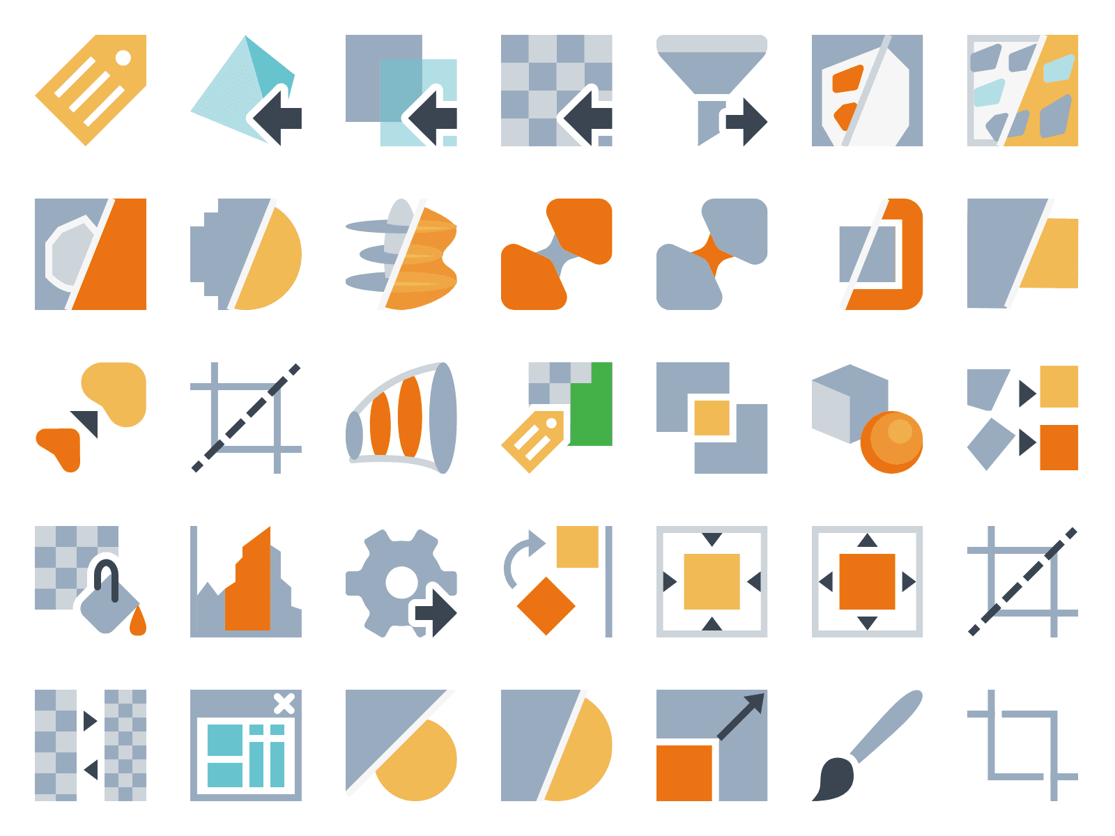 Custom icon set for engineering and scientific software applications