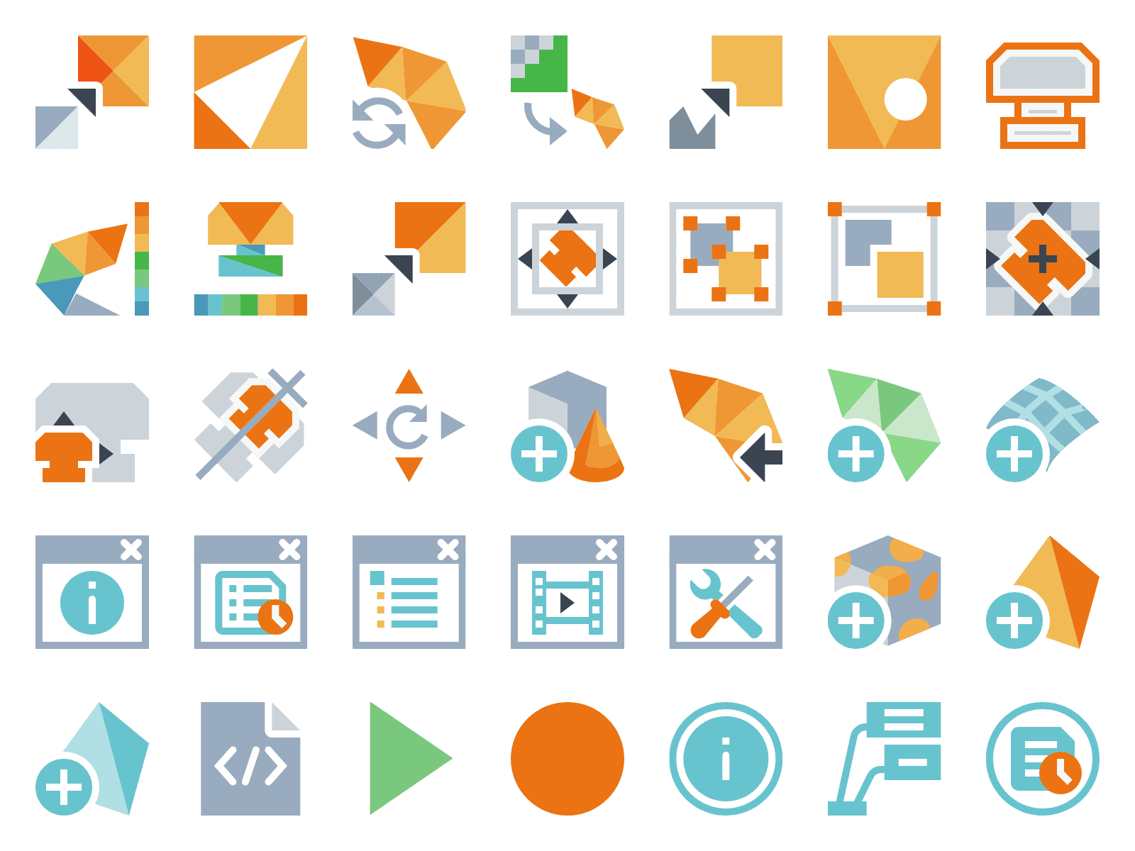 Clean, consistent custom CAE icons icons enhancing engineering UI legibility